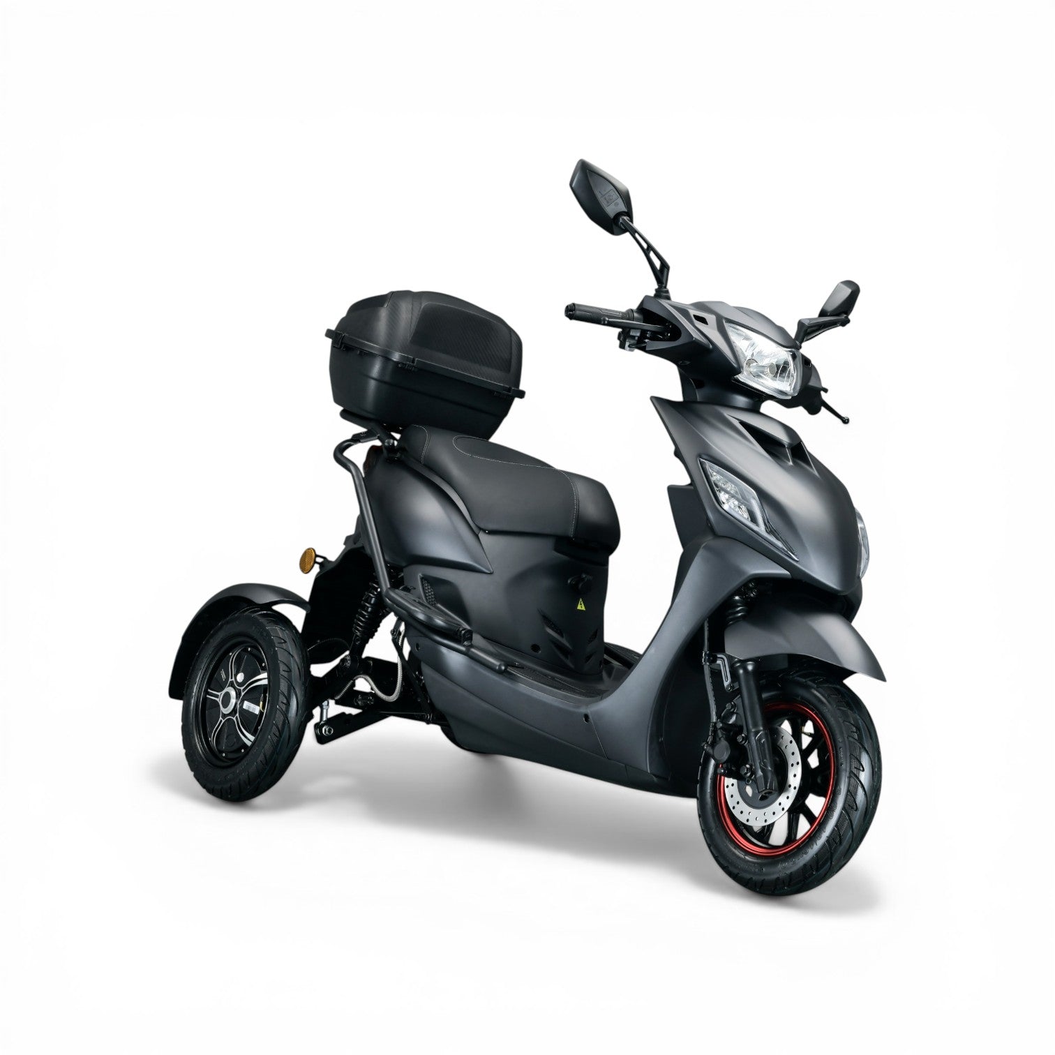 IVA T3 2.0 Sport scootmobiel in matgrijs met comfortabele zit en stuur, klaar voor gebruik.