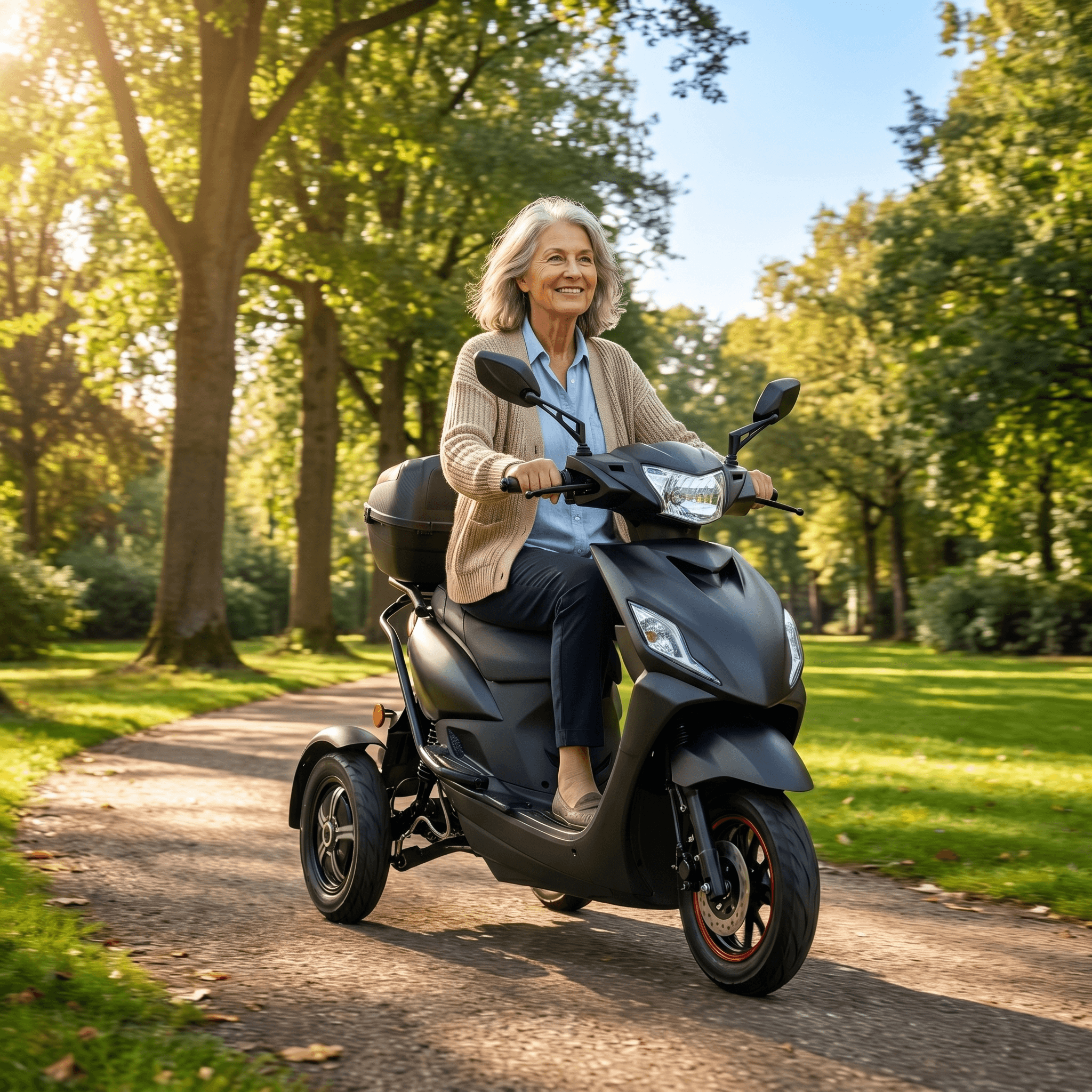 IVA T3 2.0 Sport scootmobiel met matgrijze carrosserie en sportieve uitstraling, zichtbaar in de afbeelding.